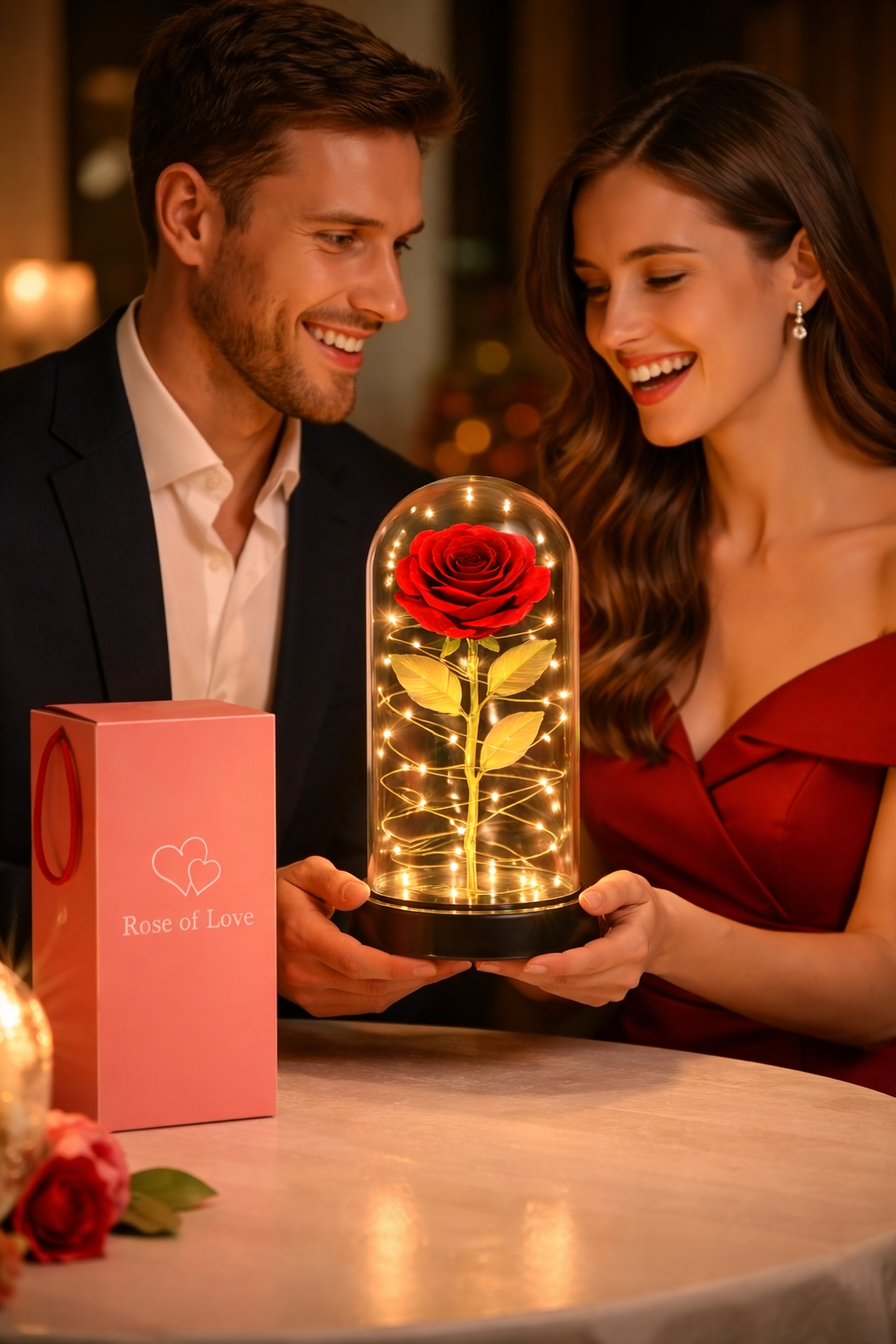 🌹 Wieczna Róża w Szklanej Kopule – Prezent Pełen Miłości