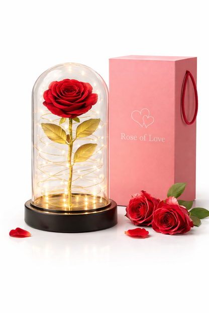 🌹 Wieczna Róża w Szklanej Kopule – Prezent Pełen Miłości